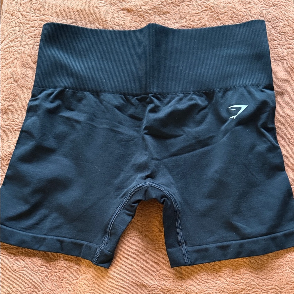 Gymshark Black High-Rise Workout Shorts